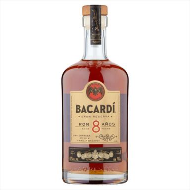 BACARDI 8YR OLD RESERVA 70CL